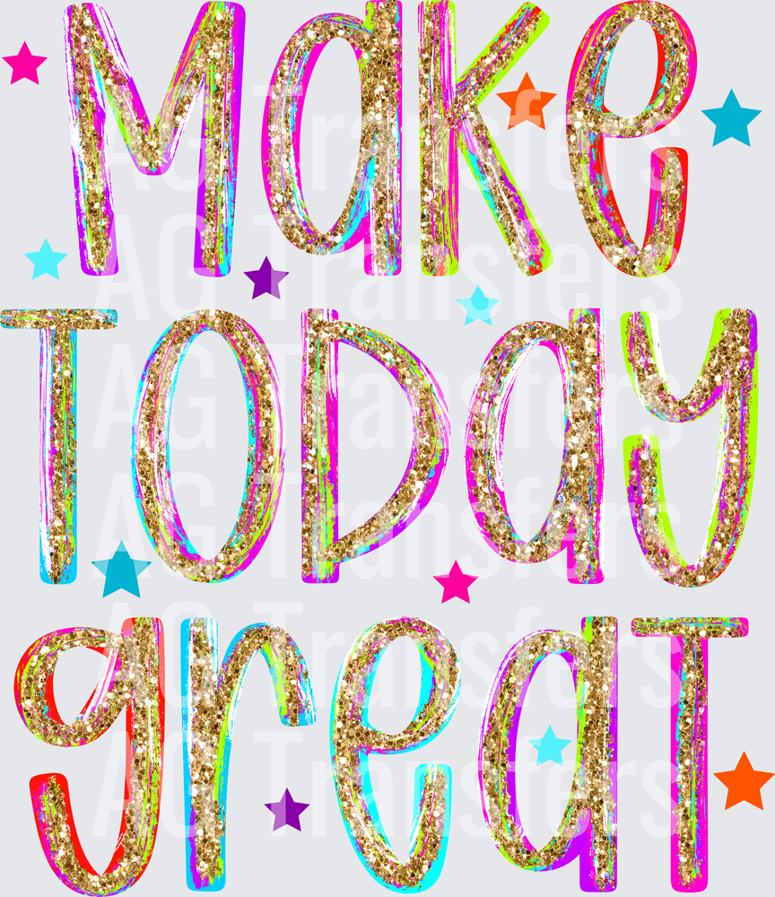 MAKE TODAY GREAT BRUSH GLITTER
