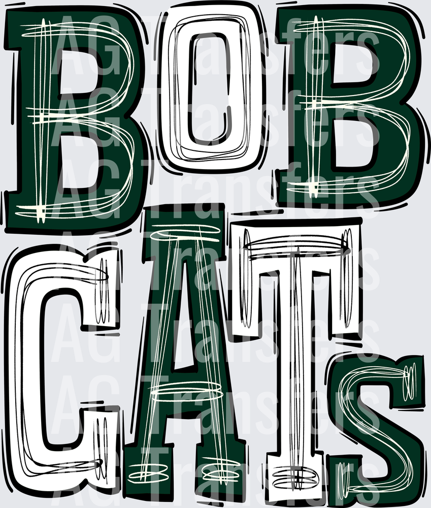 BOBCATS-DARK GREEN -WHITE