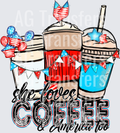 She loves coffee 4th of july cups (SSD) 36701