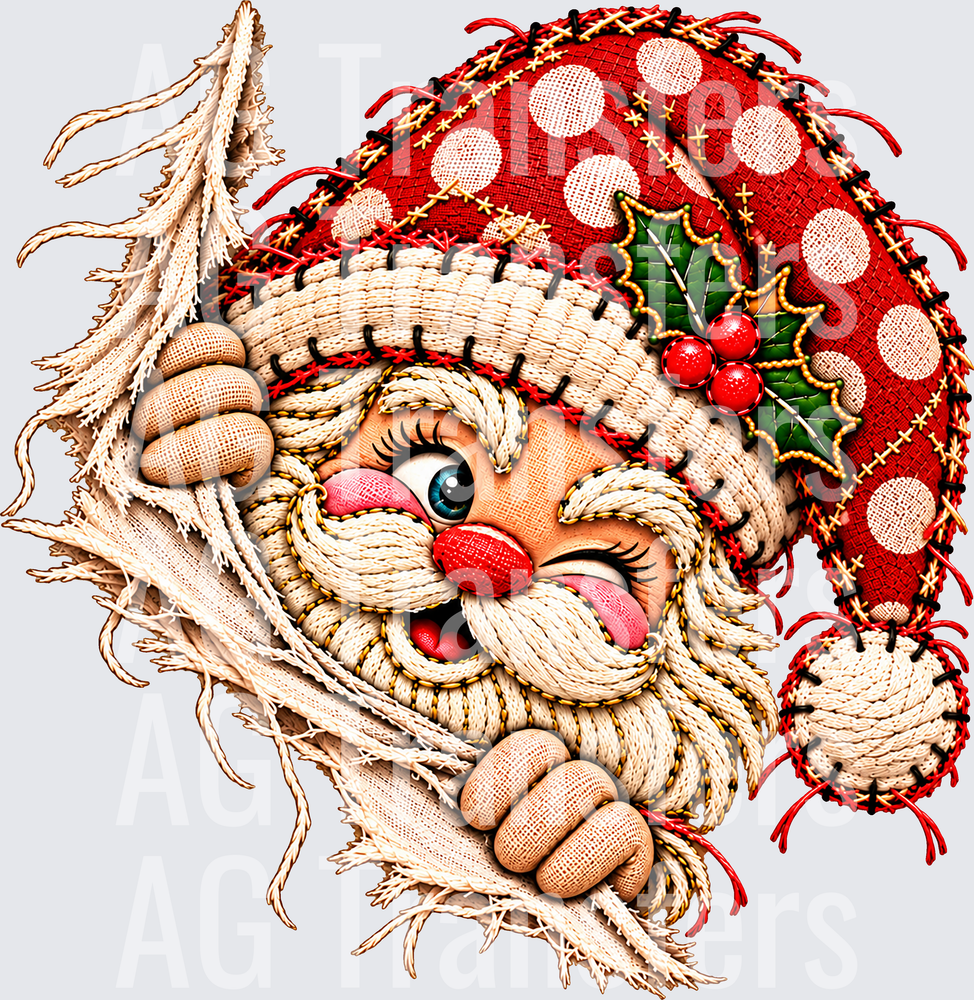 FABRIC SANTA CHRISTMAS FAUX YARN