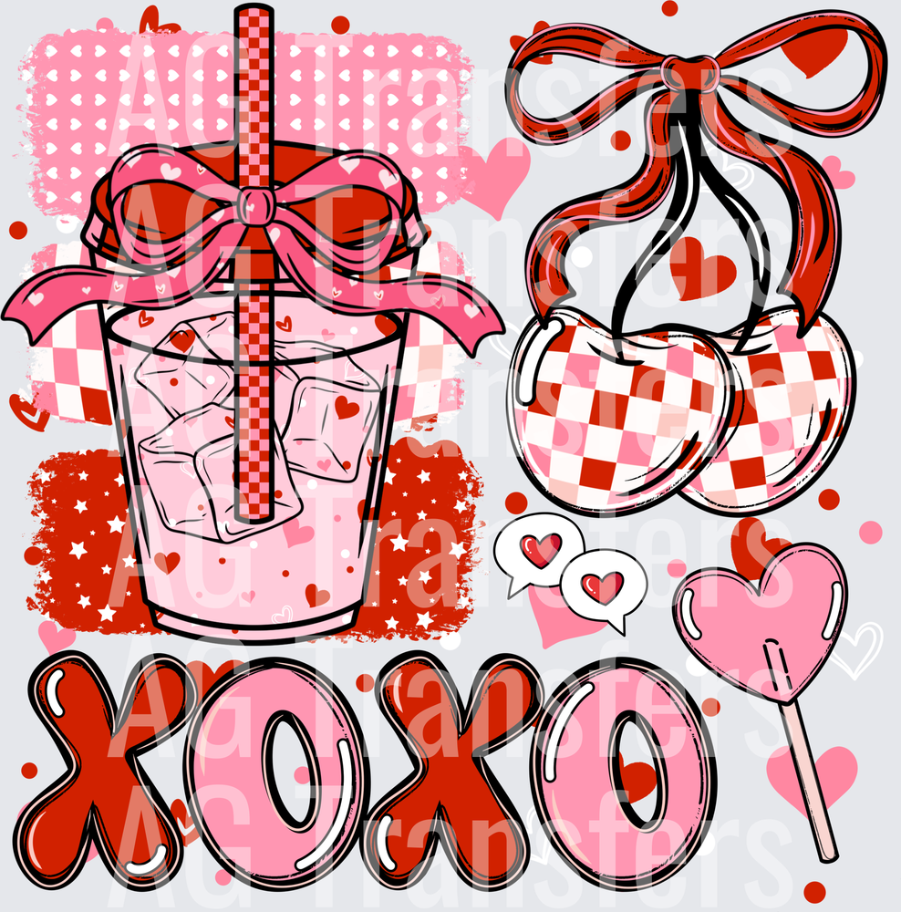 Coffee XO collage with background