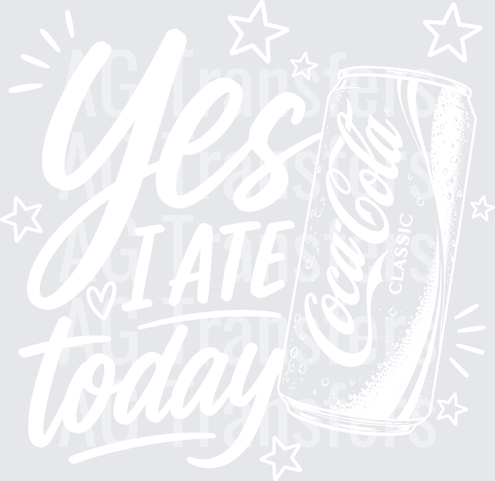 YES I ATE TODAY COKE white