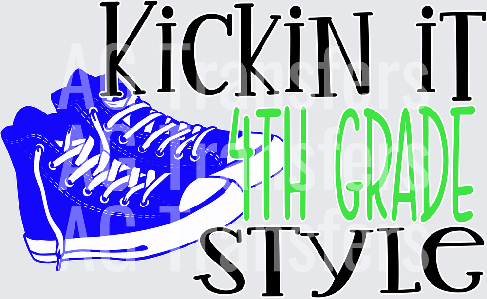Kickin it Style BLUE FOURTH GRADE