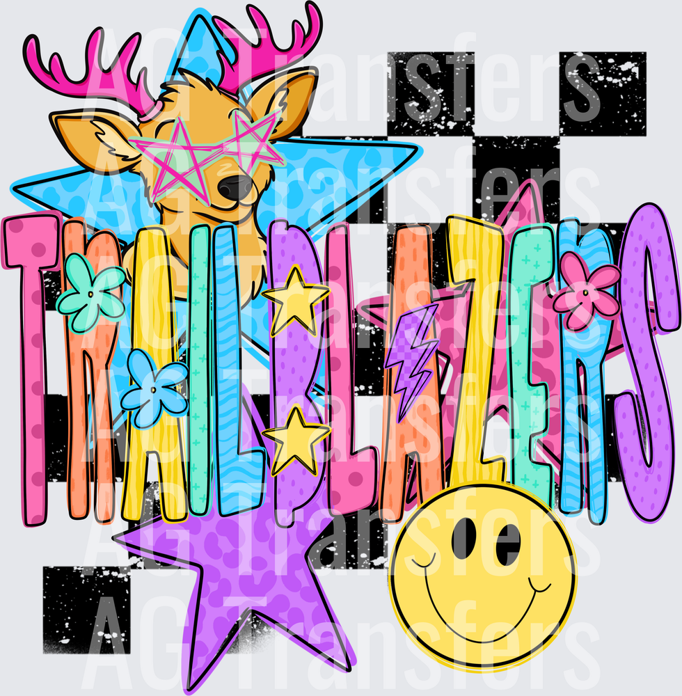 Checkered mascot trailblazers