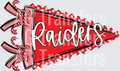 PREPSTER PENNANT TEAMS RAIDERS RED