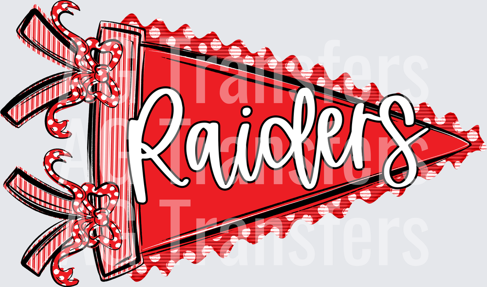 PREPSTER PENNANT TEAMS RAIDERS RED