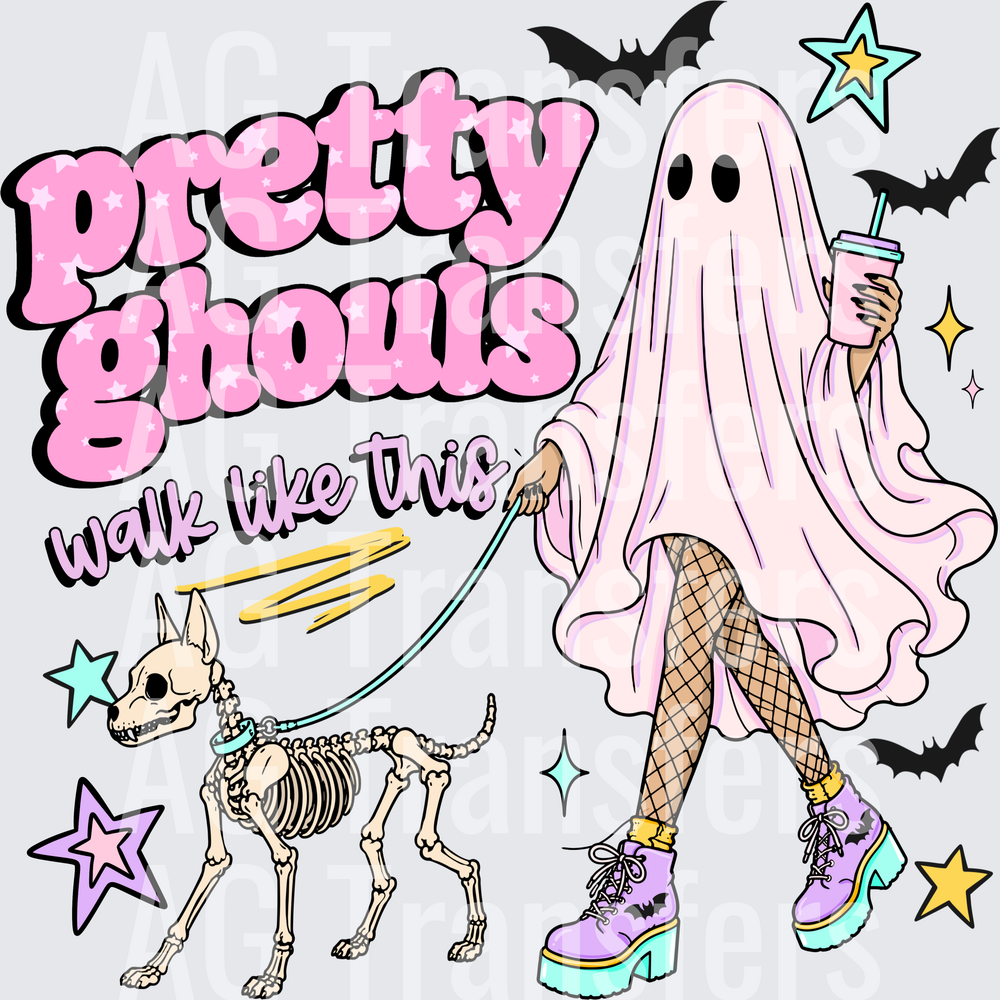 Pretty ghouls walk like this dog