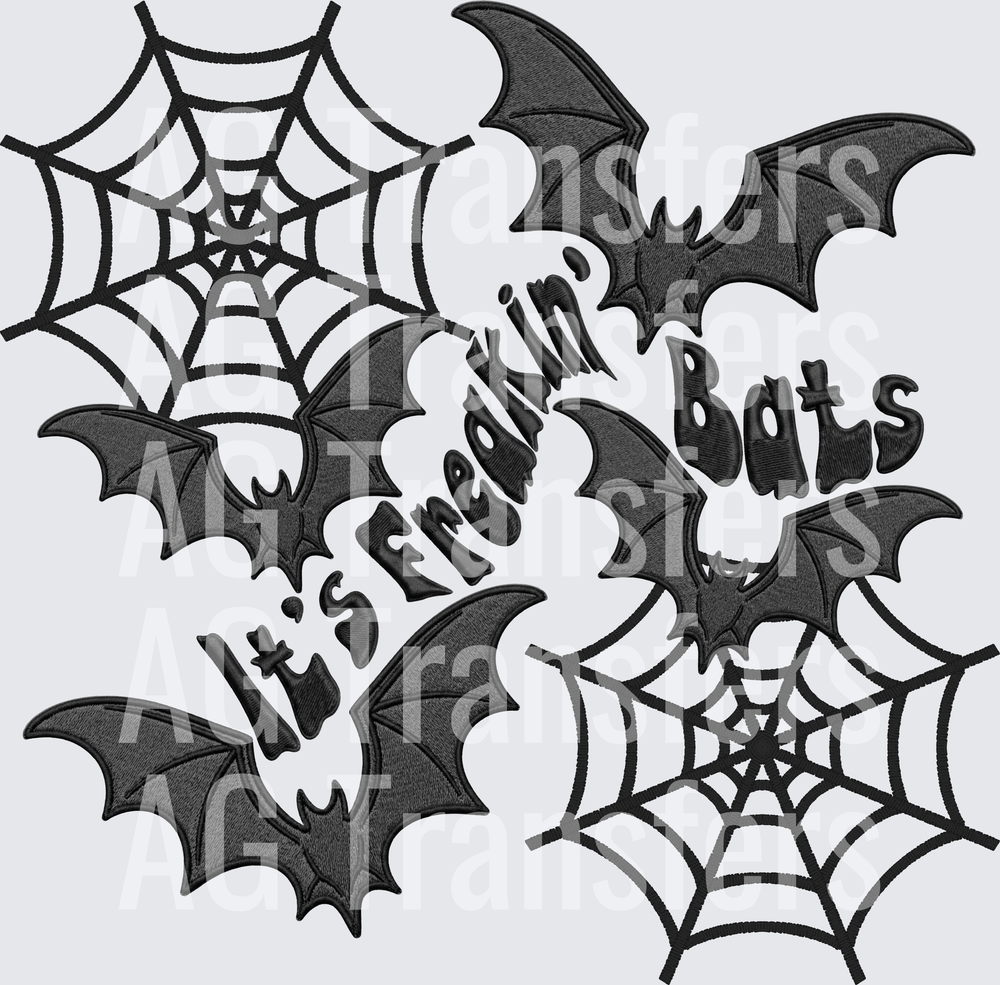 Faux embroidered It’s freaking bats