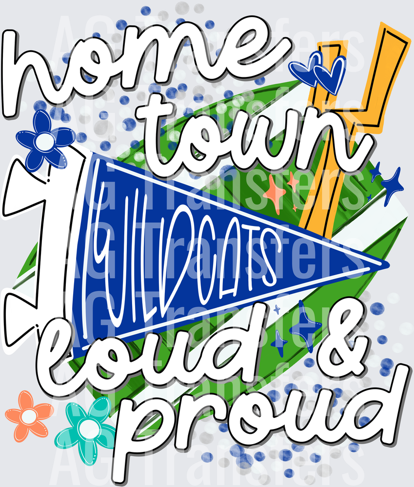 Home Town Loud & Proud ROYAL BLUE WILDCATS