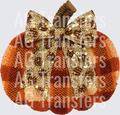 FALL PUMPKIN WITH BOW FAUX YARN