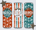Patriotic cans distressed busch light