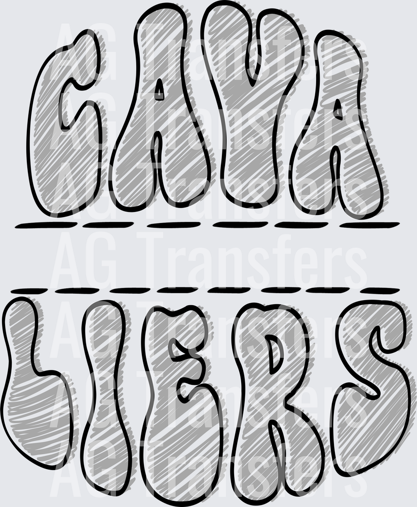 Sketch Mascot Names CAVALIERS GRAY BLACK