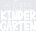 Back to School Apple Grade Level Kindergarten apple two line