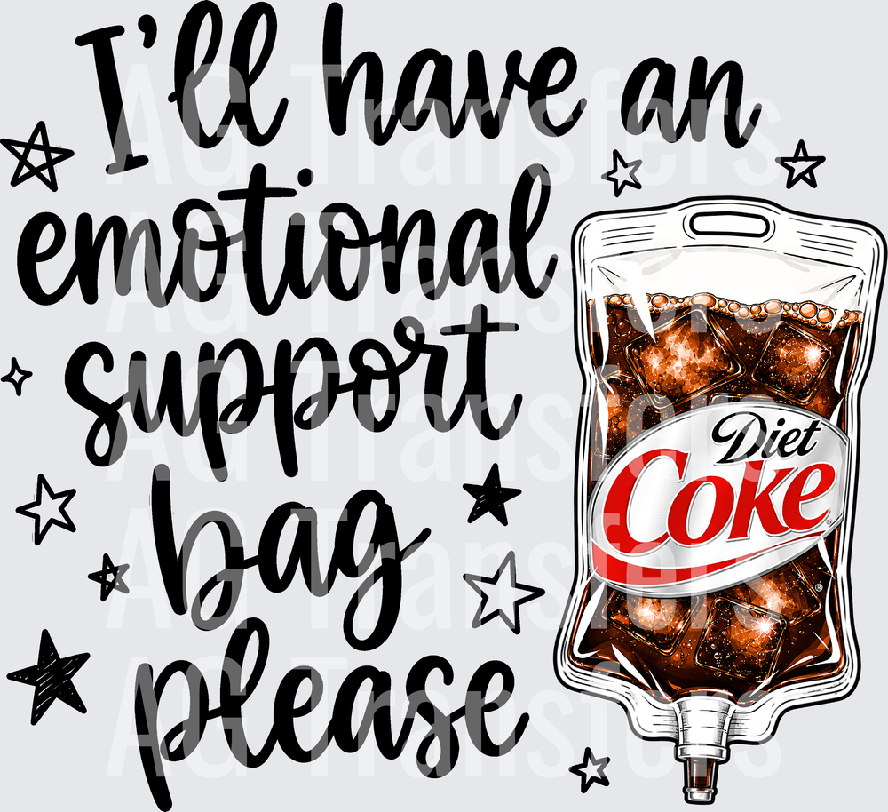 EMOTIONAL SUPPORT BAG DIET COKE