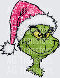 CHRISTMAS CHARACTER G PINK SEQUIN HAT