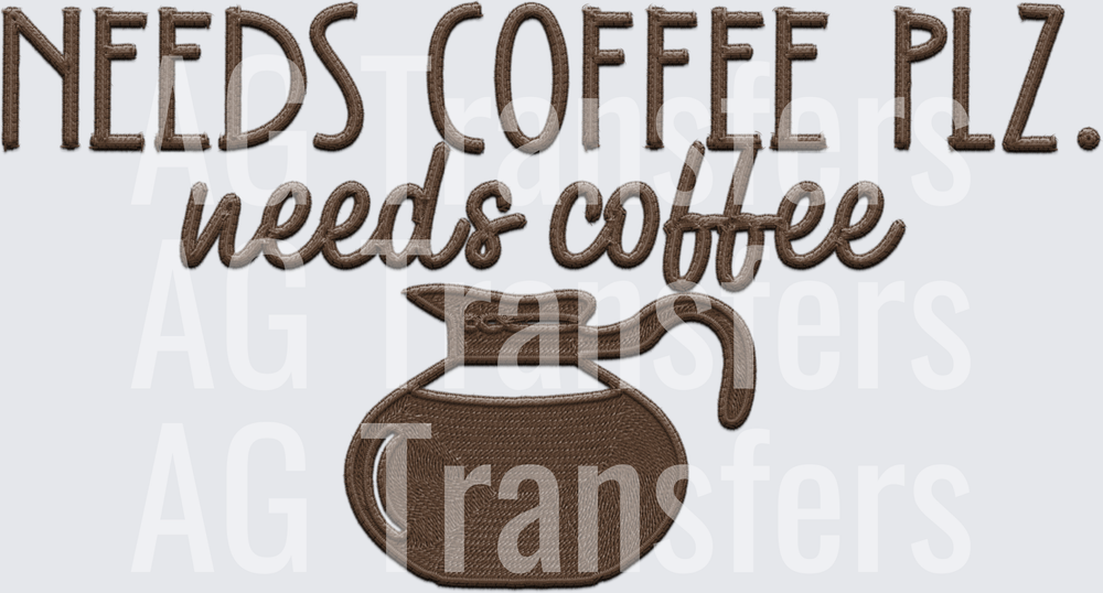 needs coffee plz faux emb