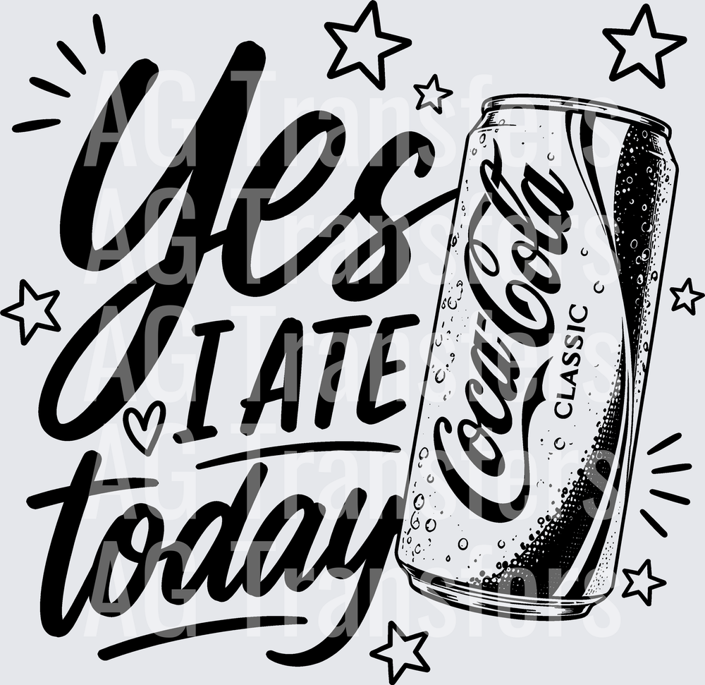 YES I ATE TODAY COKE black