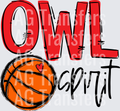 Team Go Spirit OWLS BASKETBALL RED
