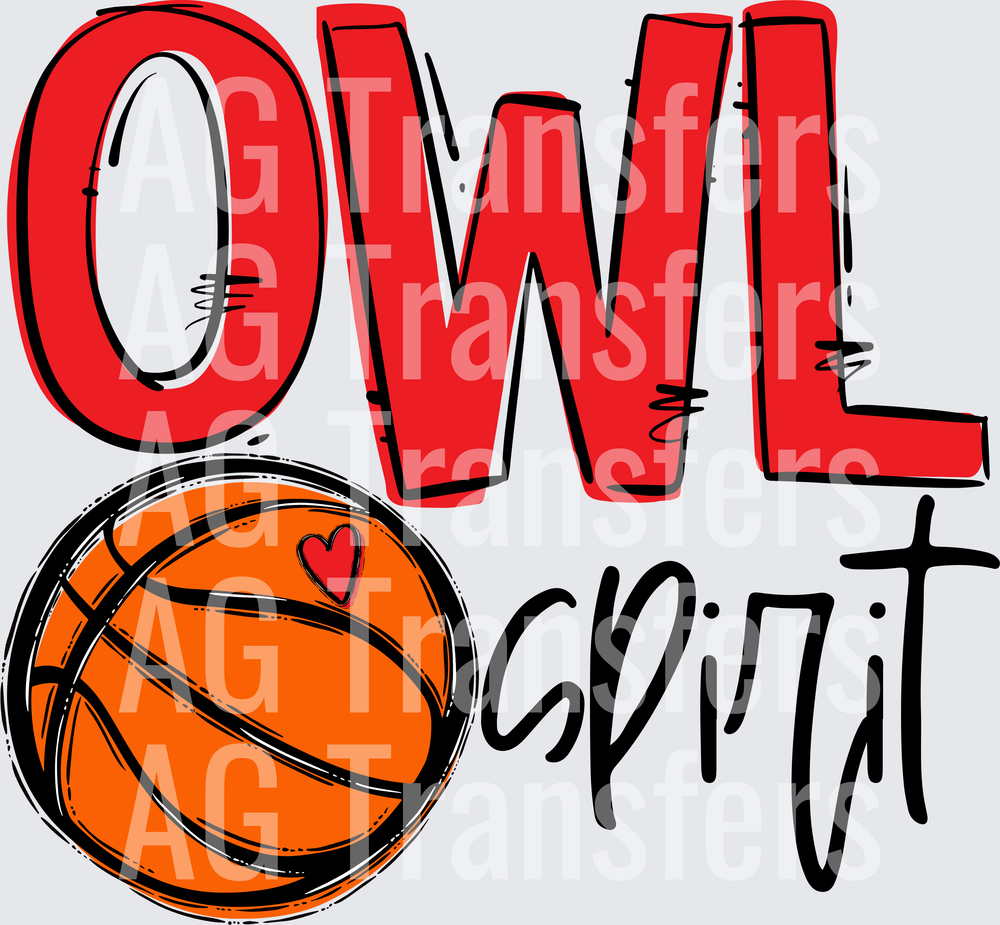 Team Go Spirit OWLS BASKETBALL RED
