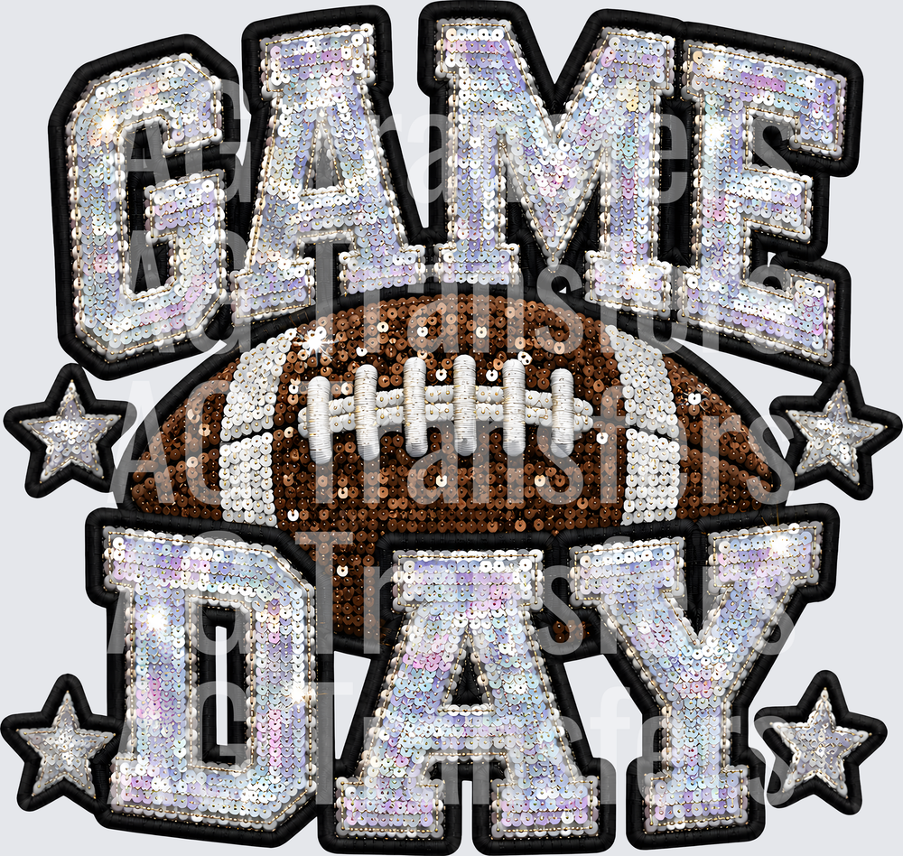 GAME DAY FOOTBALL FAUX SEQUIN