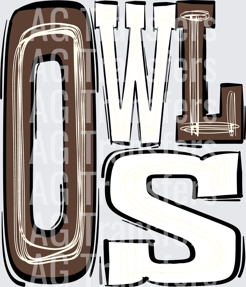 Owls Brown and White
