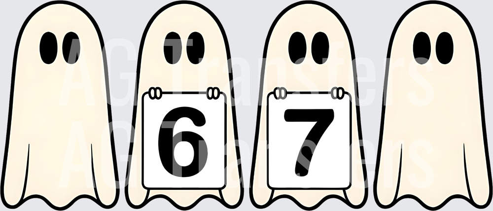 Six Seven Ghosts Shirt, Ghost 6 7 png
