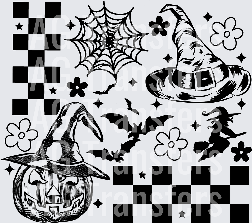 CHECKERED HALLOWEEN COLLAGE