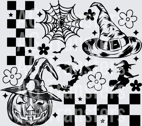 CHECKERED HALLOWEEN COLLAGE