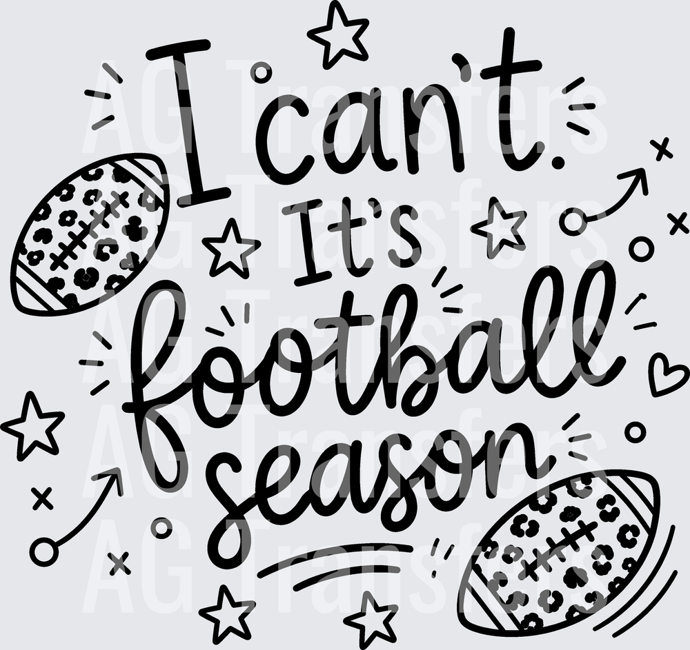 I CANT ITS FOOTBALL SEASON