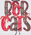 bobcats black red bow