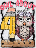 Owl About PINK FOURTH GRADE