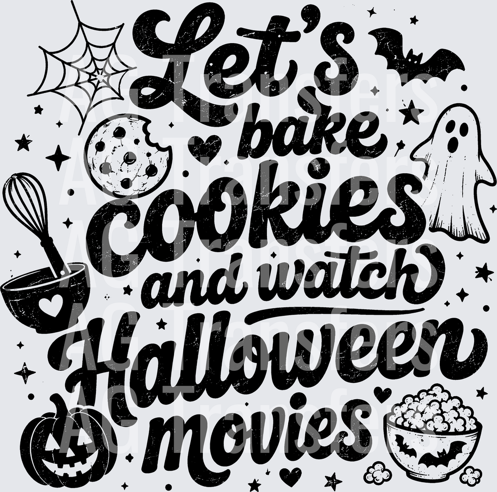 LETS BAKE COOKIES AND WATCH HALLOWEEN MOVIES black