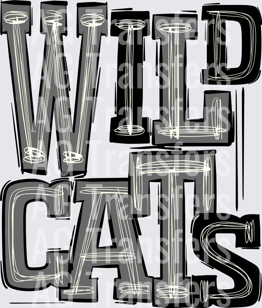 Wildcats Black Silver Gray