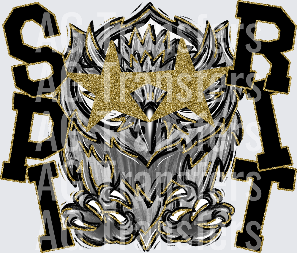 Starry Eyed OWL BLACK GOLD