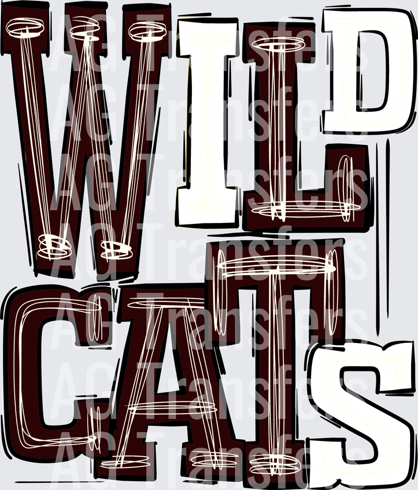 Wildcats Maroon White