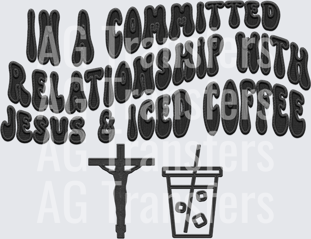 in a committed relationship jesus iced coffee BLACK