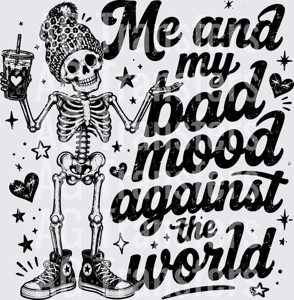 ME AND MY BAD MOOD AGAINST THE WORLD black