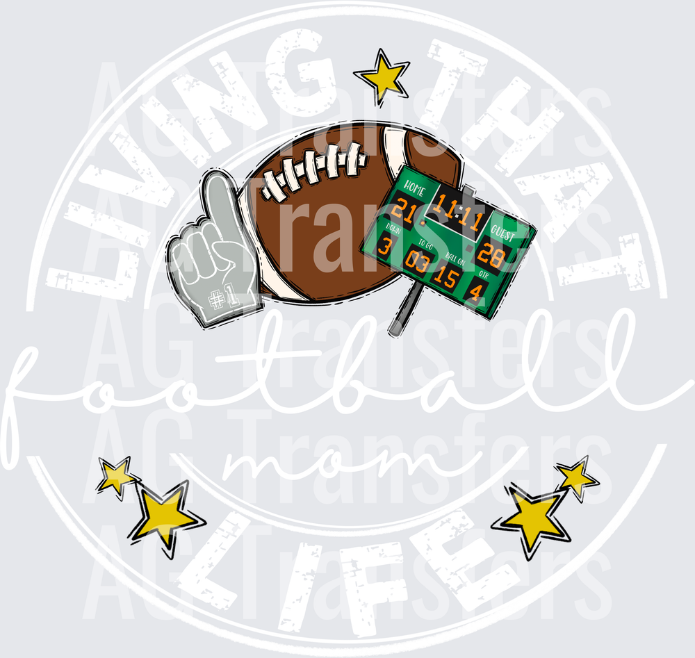 Living That FOOTBALL Mom Life WHITE