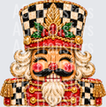 NUTCRACKER FAUX PAINTED CHECKERED