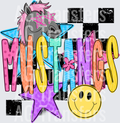 Checkered mascot mustangs