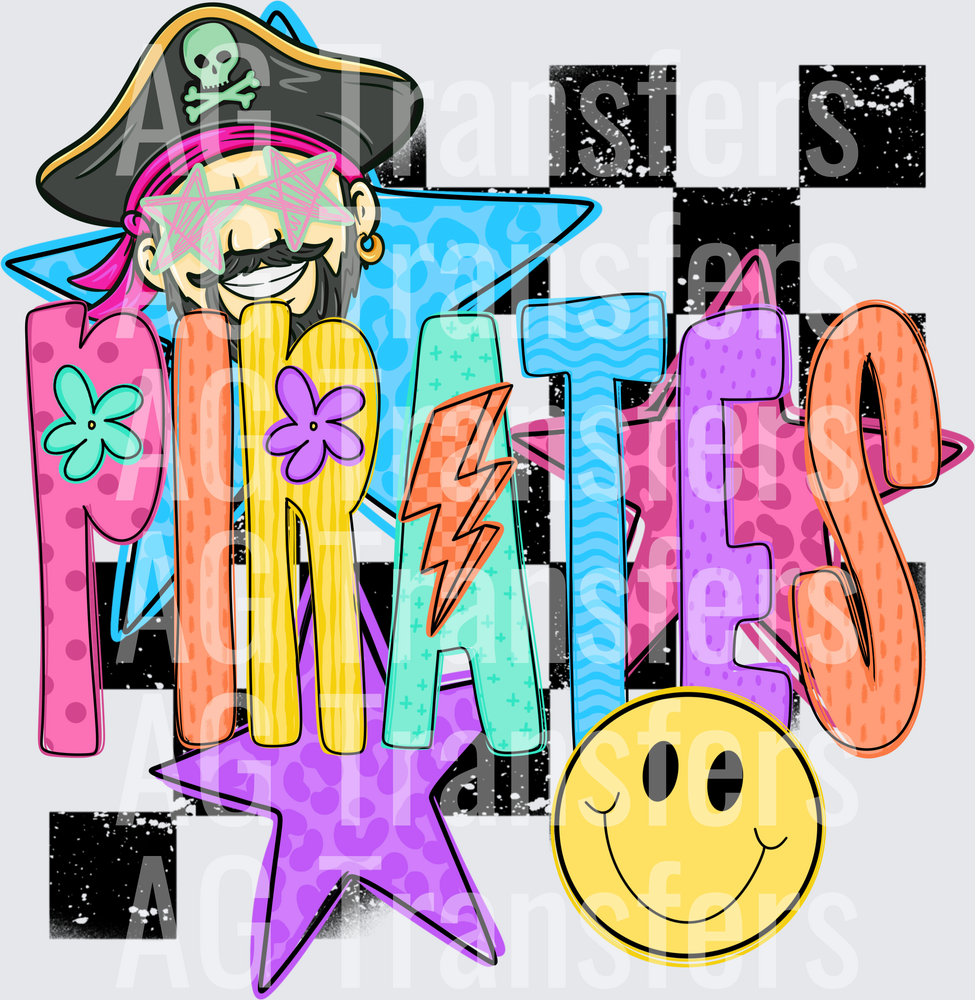 Checkered mascot pirates