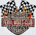 Feral wives club with flags