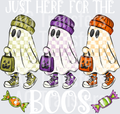 JUST HERE FOR THE BOOS WHITE PRINT