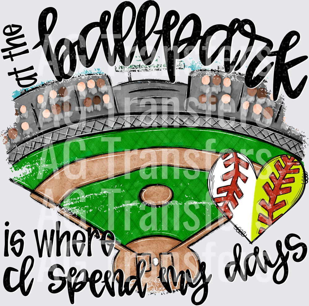 AT THE BALLPARK IS WHERE I SPEND MY DAYS MIXED BALLS