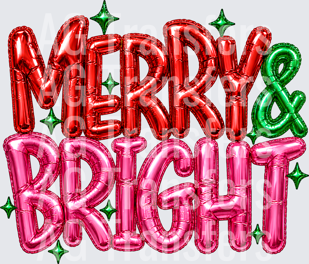 MERRY AND BRIGHT BALLOON
