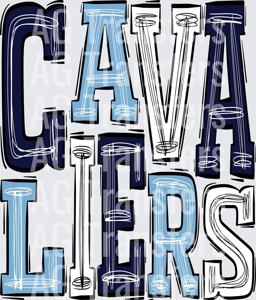 Cavaliers Navy blue - Carolina  blue - White