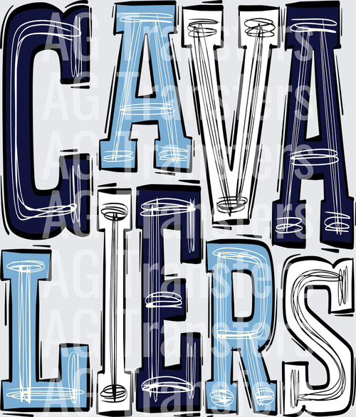 Cavaliers Navy blue - Carolina  blue - White