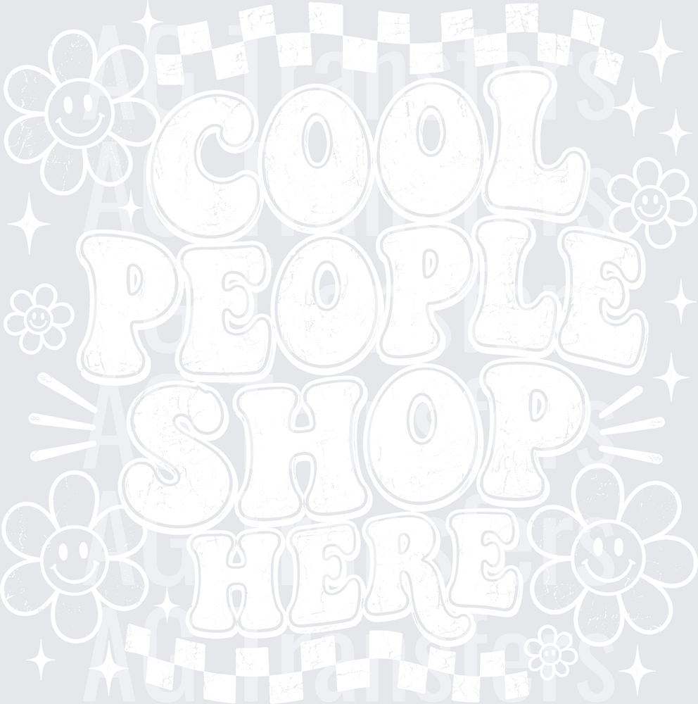 COOL PEOPLE SHOP HERE DISTRESSED