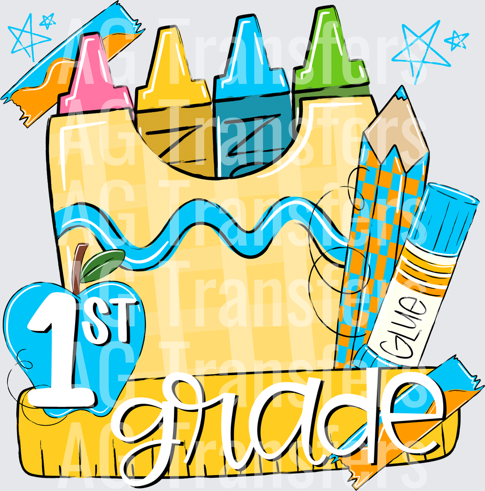 BACK TO SCHOOL BLUE 1ST GRADE
