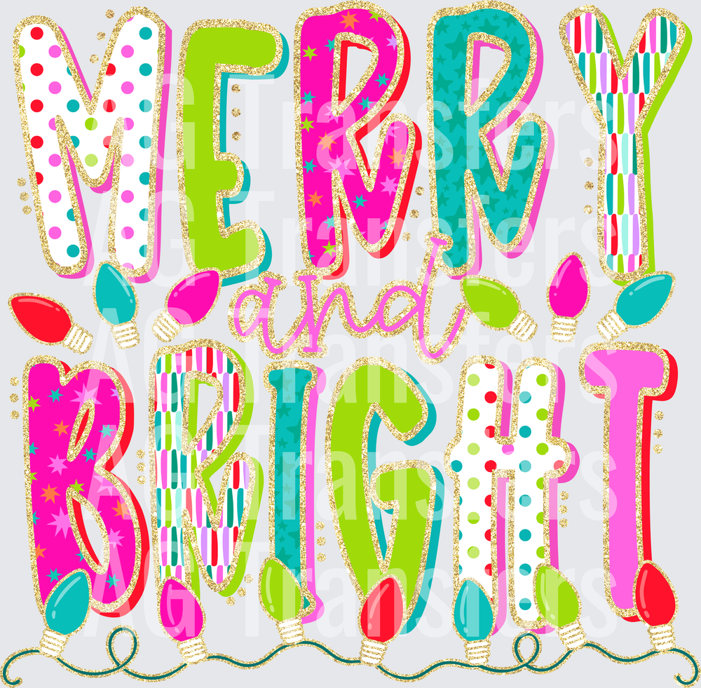 Merry and bright glitter
